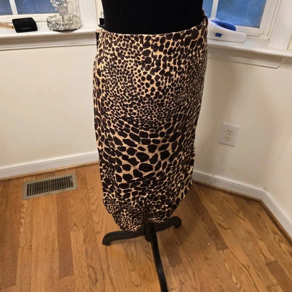Trina Turk Los Angeles Leopard Print Skirt Womens Size‎ 10 Lined